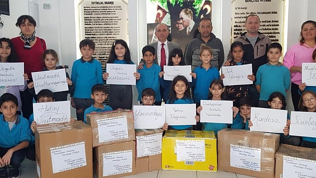 Depremzede kardeşlerini unutmadılar