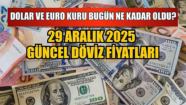 Dolar ve Euro kuru bugün ne kadar oldu?  29 Aralık 2025 güncel döviz fiyatları