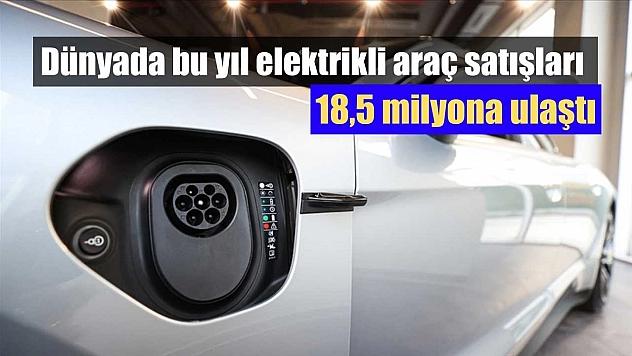 Dünyada bu yıl elektrikli araç satışları 18,5 milyona ulaştı