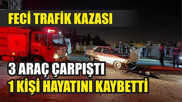 Feci Trafik Kazası: 3 Araç Çarpıştı, 1 Kişi Hayatını Kaybetti