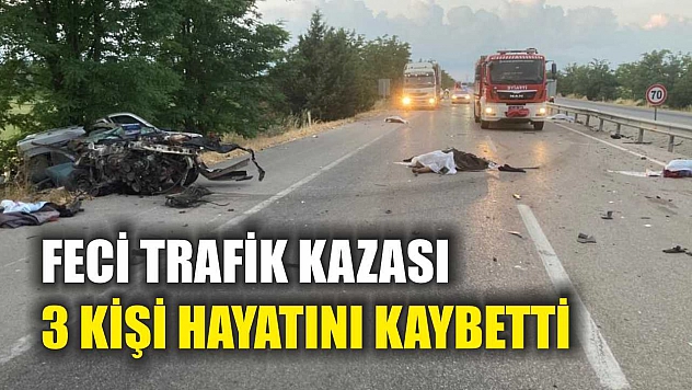 Feci Trafik Kazası : 3 Kişi Hayatını Kaybetti