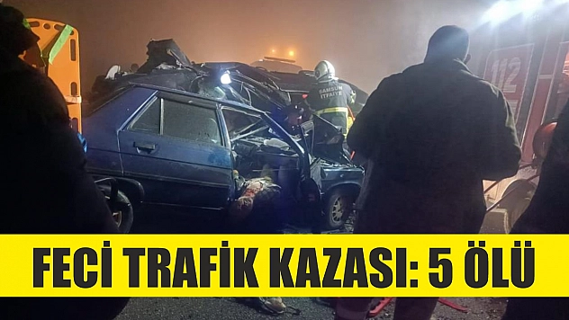 Feci trafik kazası: 5 ölü