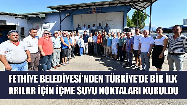 Fethiye Belediyesi'nden Türkiye'de Bir İlk: Arılar İçin İçme Suyu Noktaları Kuruldu