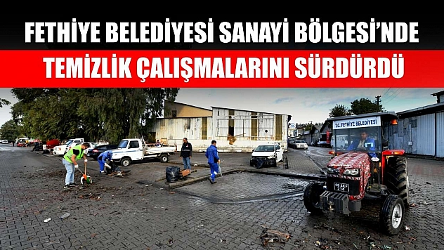 Fethiye Belediyesi Sanayi Bölgesi'nde Temizlik Çalışmalarını Sürdürdü