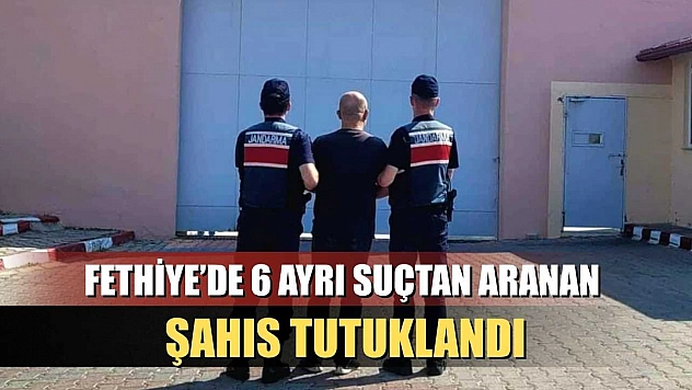 Fethiye'de 6 ayrı suçtan aranan şahıs tutuklandı