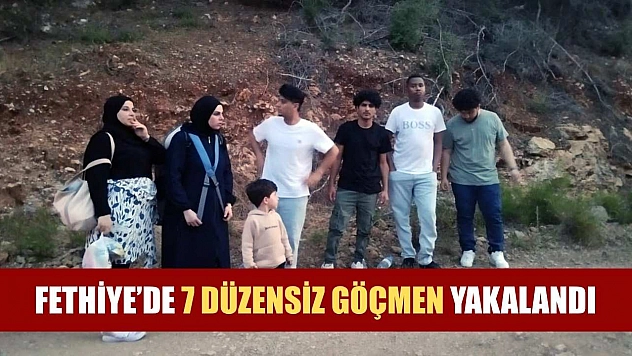 Fethiye'de 7 düzensiz göçmen yakalandı
