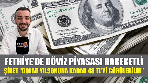 Fethiye'de Döviz Piyasası Hareketli, Şiret 'Dolar yılsonuna kadar 43 TL'yi görülebilir'
