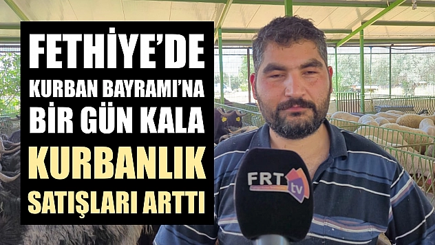 Fethiye'de Kurban Bayramı'na bir gün kala kurbanlık satışları arttı