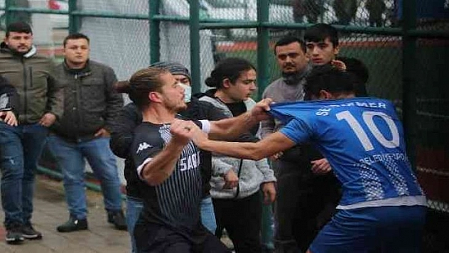 Fethiye'de oynanan müsabakanın ardından kavga çıktı