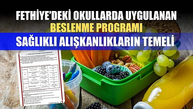 Fethiye'deki Okullarda Uygulanan Beslenme Programı: Sağlıklı Alışkanlıkların Temeli