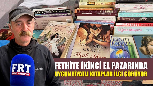 Fethiye ikinci el pazarında uygun fiyatlı kitaplar ilgi görüyor