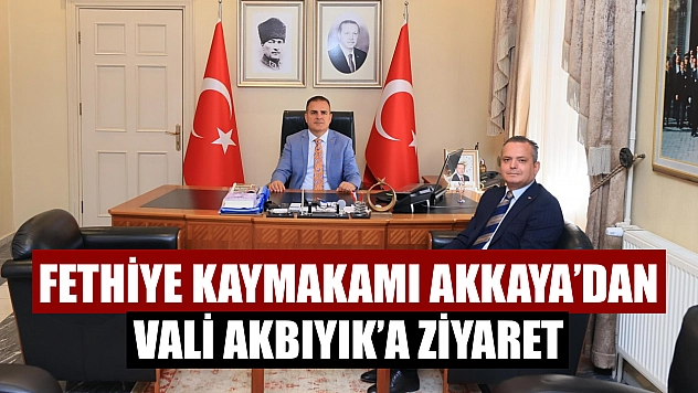 Fethiye Kaymakamı Akkaya'dan Vali Akbıyık'a ziyaret