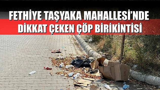 Fethiye Taşyaka Mahallesi'nde dikkat çeken çöp birikintisi