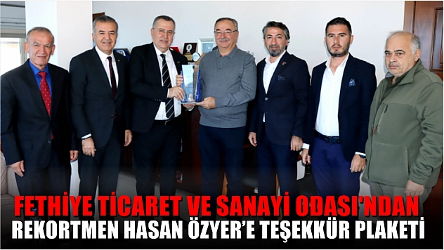 FTSO'dan Rekortmen Hasan Özyer'e Teşekkür Plaketi