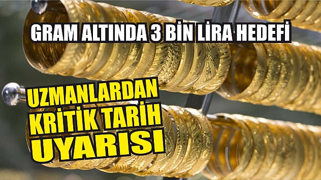 Gram Altında 3 Bin Lira Hedefi… Uzmanlardan Kritik Tarih Uyarısı