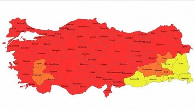 Haritada mavi il kalmadı