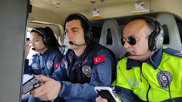 Havadan trafik denetimi yapıldı