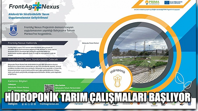 Hidroponik Tarım Çalışmaları Başlıyor
