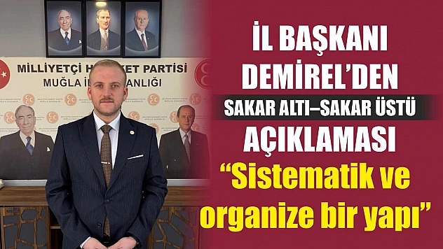 İl Başkanı Demirel'den Sakar Altı–Sakar Üstü açıklaması:  'Sistematik ve organize bir yapı'