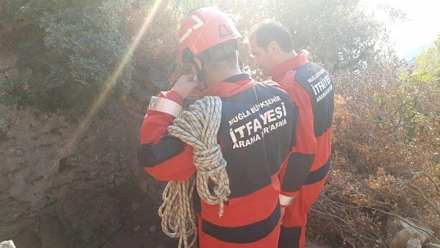 İtfaiye'den keçi kurtarma operasyonu