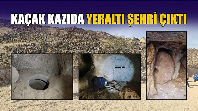 Kaçak kazıda yeraltı şehri çıktı