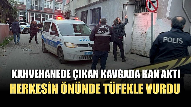 Kahvehanede çıkan kavgada kan aktı: Herkesin önünde tüfekle vurdu