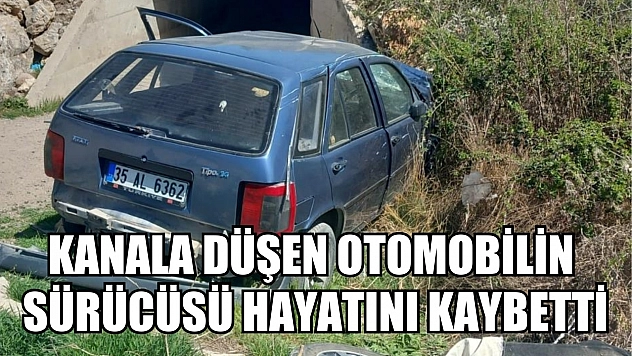 Kanala düşen otomobilin sürücüsü hayatını kaybetti