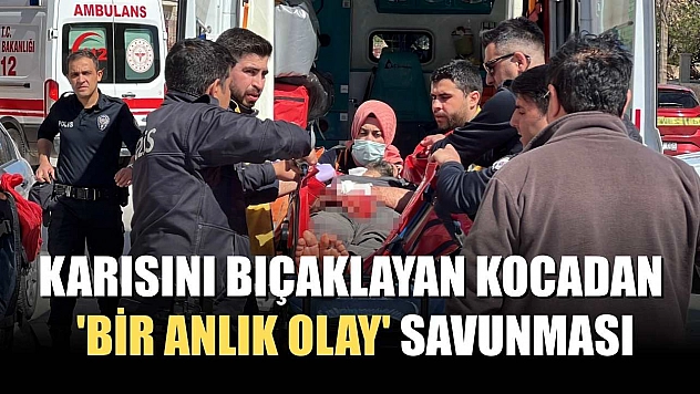 Karısını bıçaklayan kocadan 'Bir anlık olay' savunması