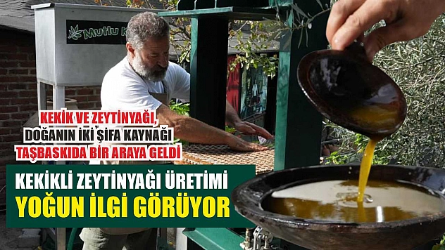 Kekikli Zeytinyağı Üretimi Yoğun İlgi Görüyor
