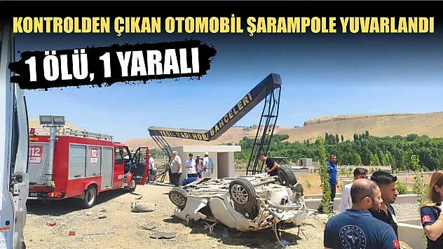 Kontrolden çıkan otomobil şarampole yuvarlandı: 1 ölü, 1 yaralı