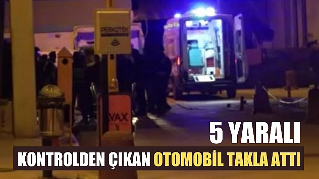 Kontrolden çıkan otomobil takla attı: 5 yaralı