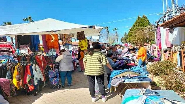 Köyceğiz'de ikinci el pazarına yoğun ilgi