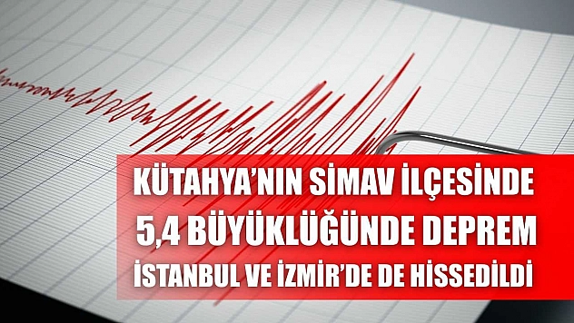 Kütahya'nın Simav ilçesinde 5,4 büyüklüğünde deprem: İstanbul ve İzmir'de de hissedildi
