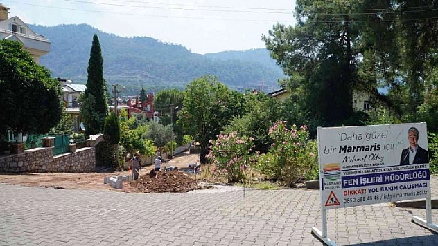 Marmaris Beldibi Mahallesi'nin ara yollarında yenileme çalışması başlatıldı