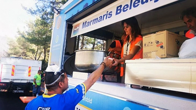 MARMARİS BELEDİYESİ YANGIN BÖLGESİNDE