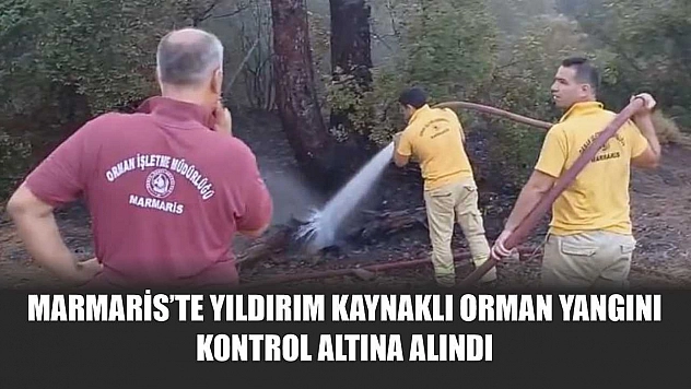Marmaris'te Yıldırım Kaynaklı Orman Yangını Kontrol Altına Alındı