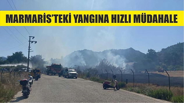 Marmaris'teki yangına hızlı müdahale