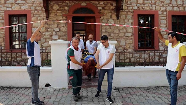 MENTEŞE BELEDİYESİNDE ACİL DURUM TATBİKATI