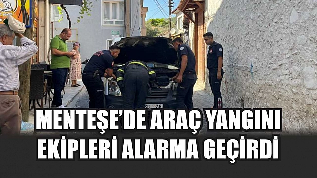 Menteşe'de araç yangını ekipleri alarma geçirdi