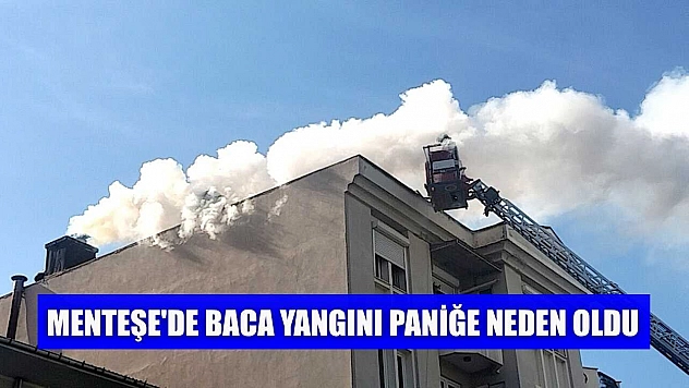 Menteşe'de baca yangını paniğe neden oldu