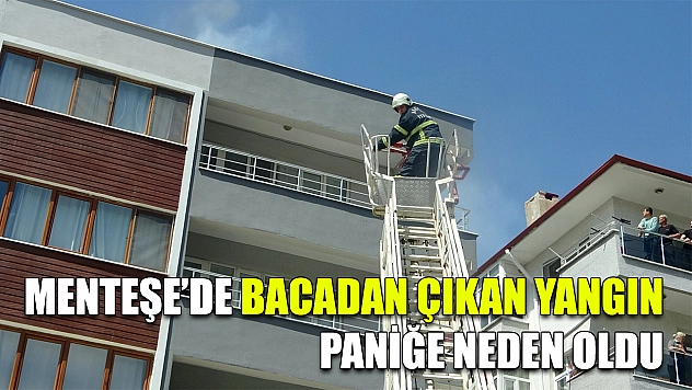 Menteşe'de bacadan çıkan yangın paniğe neden oldu
