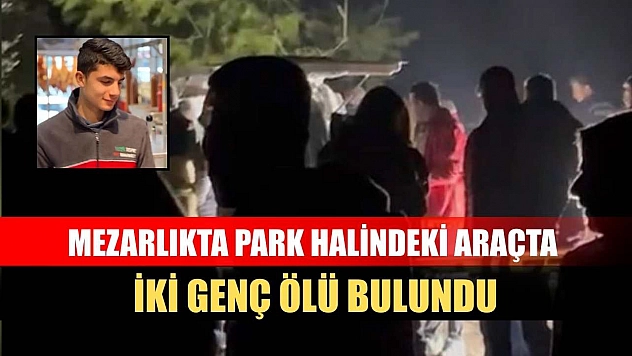 Mezarlıkta park halindeki araçta iki genç ölü bulundu