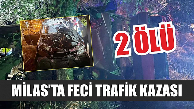 Milas'ta feci trafik kazası: 2 ölü