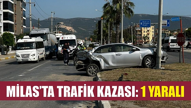 Milas'ta trafik kazası: 1 yaralı