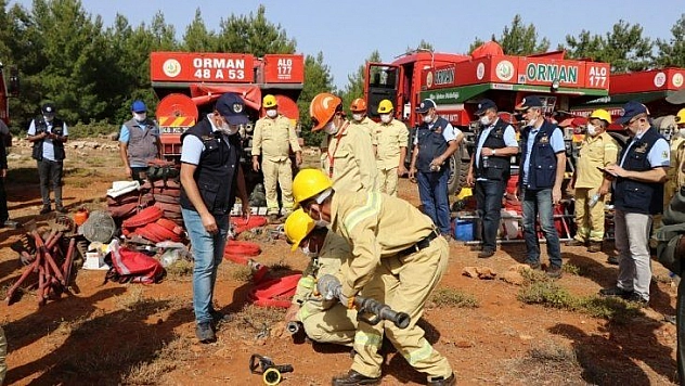 Milas'ta yangın söndürme ekiplerine eğitim verildi