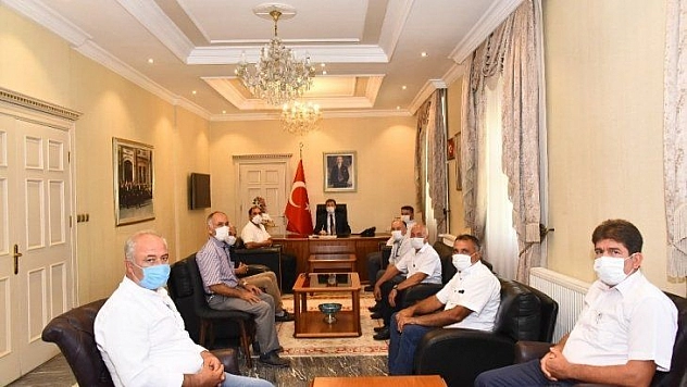 Milaslı muhtarlardan Vali Orhan Tavlı'ya ziyaret