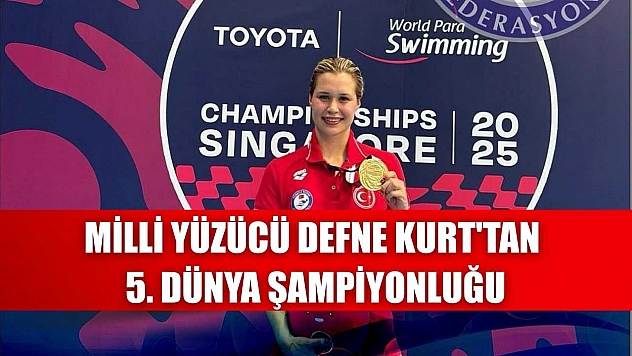 Milli yüzücü Defne Kurt'tan 5. dünya şampiyonluğu