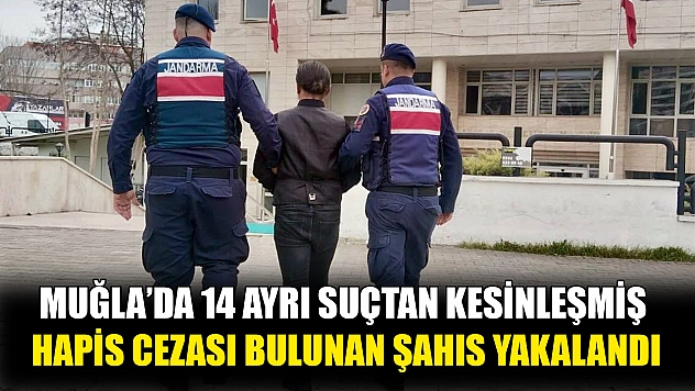 Muğla'da 14 ayrı suçtan kesinleşmiş hapis cezası bulunan şahıs yakalandı