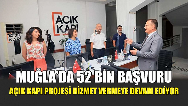 Muğla'da 52 Bin Başvuru: Açık Kapı Projesi Hizmet Vermeye Devam Ediyor