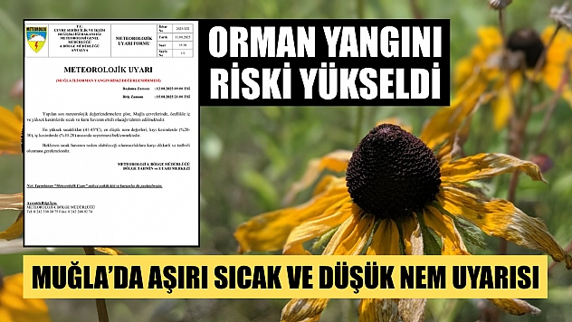 Muğla'da Aşırı Sıcak ve Düşük Nem Uyarısı: Orman Yangını Riski Yükseldi